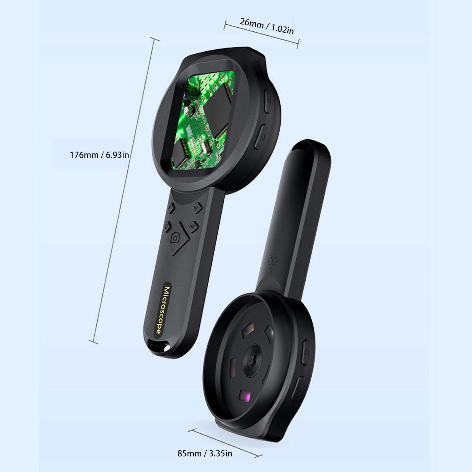 Microscope Numérique, 1000x Loupe Numérique avec Lumière, écran HD 2,8 Pouces, 3 Sources Lumineuses, Microscope Portable pour Les Enfants, Joailliers Loupe pour Collectionneurs