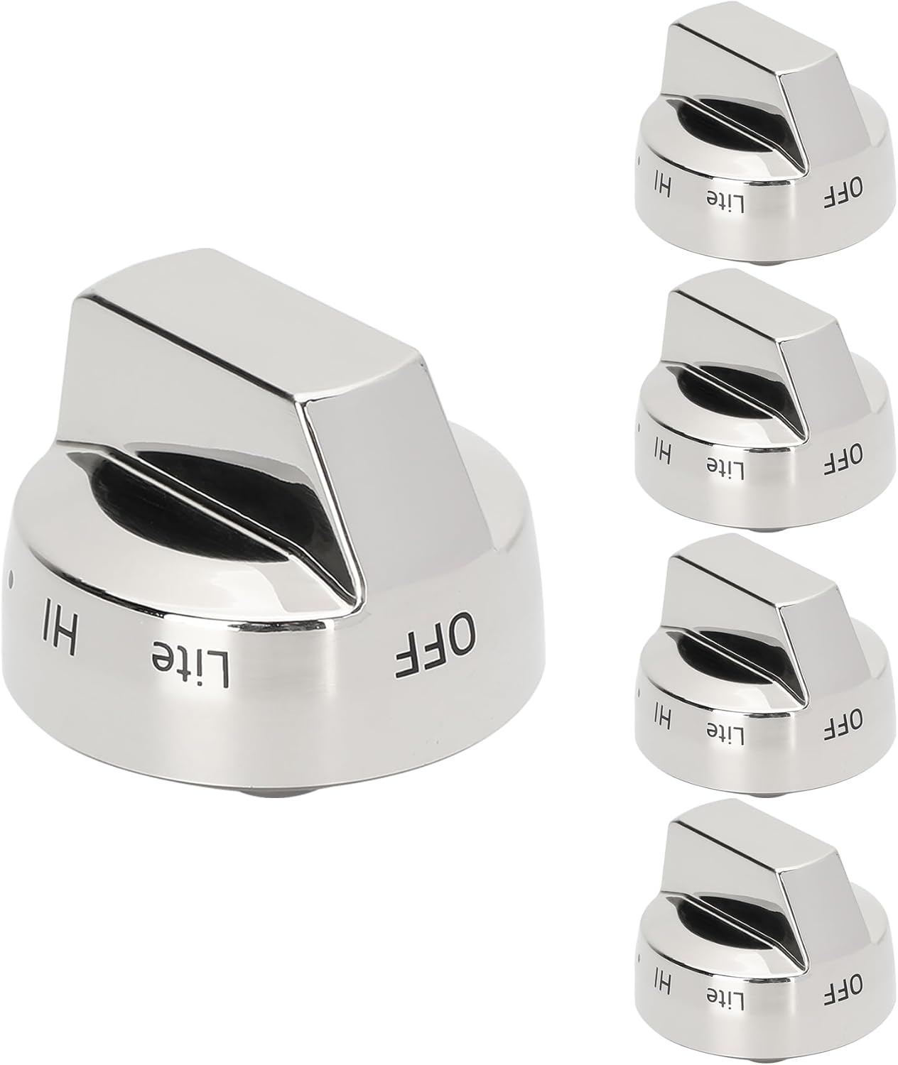 5 PCS DG94-00945A Burner Control Dial Knobs Replace AP5957989 4011502 PS10067150 EAP10067150 Compatible with Samsung Stove knobs NX58H9500WS/AA-00/01/02/03 NX58H9500WS/AC-01/02/03