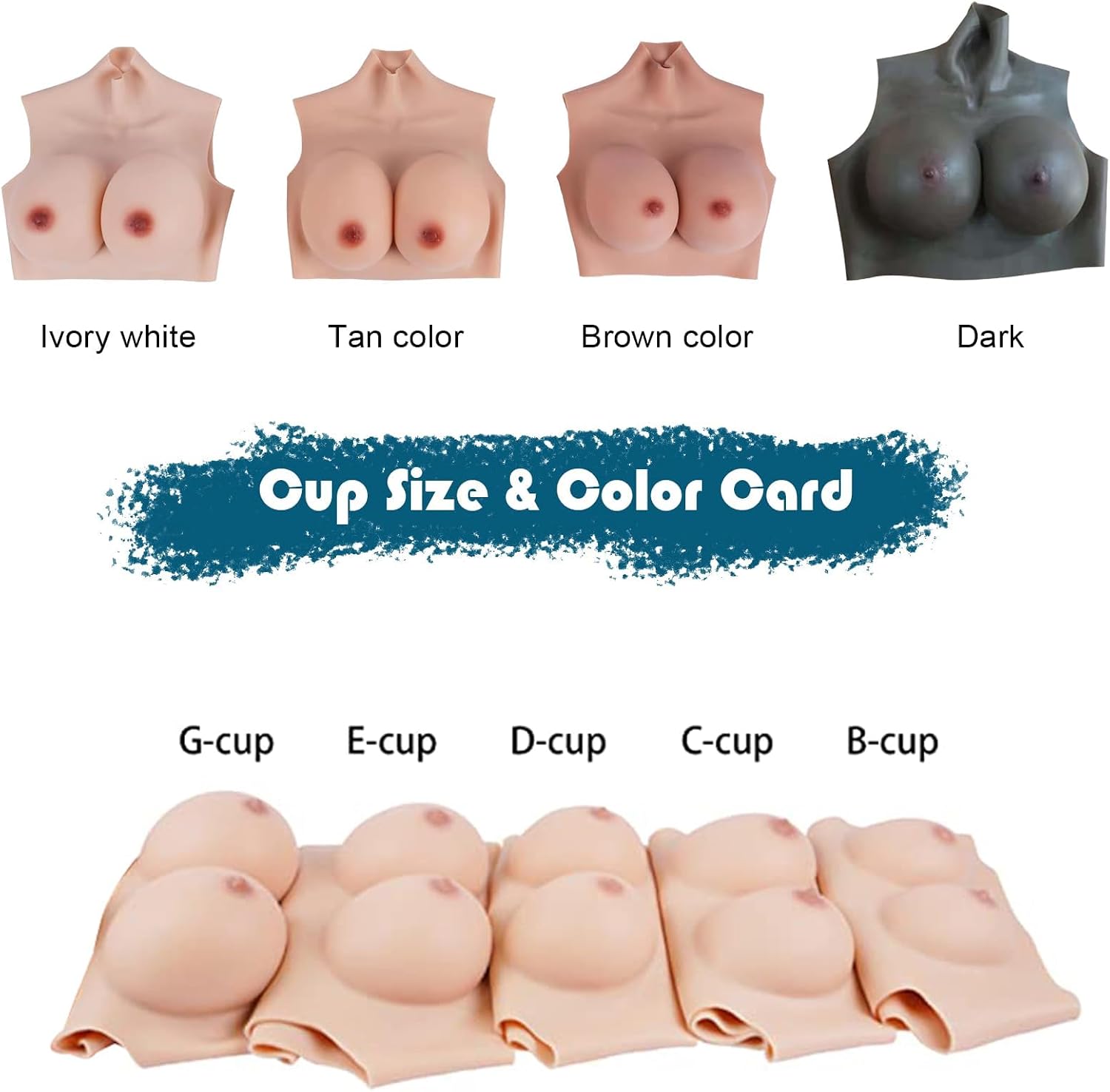Drag Queen Silicone Breastplate B-G Cup Breast Plates for Crossdressers Fake breast Forms Transgender False Boobs