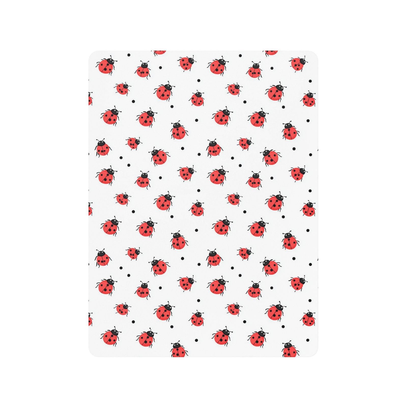 Juego de sábanas de algodón para cuna de bebé con diseño de mariquitas, suaves, cómodas, para niños y niñas, 1 unidad
