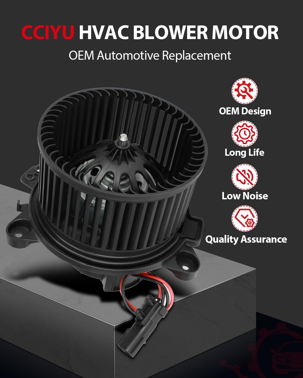 cciyu HVAC Heater Blower Motor with Wheel Fan Cage 4885669AC Air Conditioning AC Blower Motor fit for 2001-2004 for Dodge Dakota /2001-2003 for Dodge for Durango