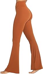 Sunzel Womens Flare Leggings No Front Seam Flare Yoga Pants with Tummy Control Crossover High Waist - 28