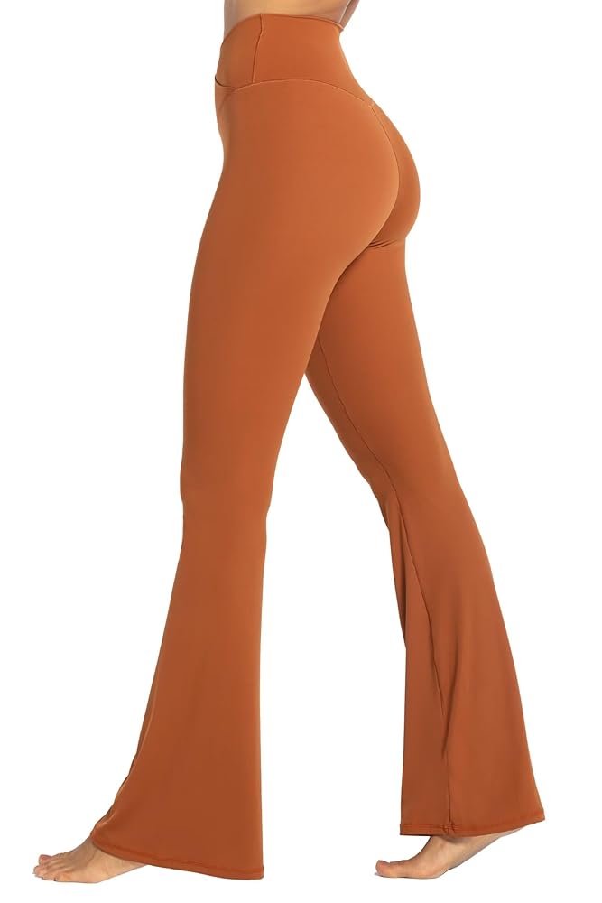 新品 PAMEO POSE / 4 LINES FLARE LEGGINGS 32'' Women's Cross Waist Flared Leggings – Sunzel