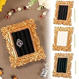 Sutowe 3 soportes para joyas, 8 x 10 cm, vintage, soporte para pendientes, organizador de joyas, accesorios de fotografía, marco con parte trasera de terciopelo para bodas, compromisos, aniversarios