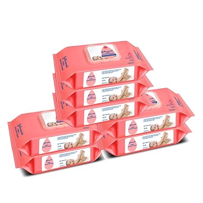 Johnson's Baby Wet Wipes | 504 Wipes | Alcohol & Soap Free | Prevents Rashes & Redness | with 3X Moisturising Lotion | A