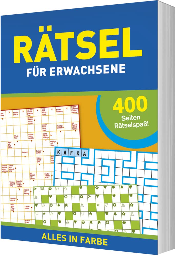 Rätsel für Erwachsene: 400 Seiten Rätselspaß - Alles in Farbe