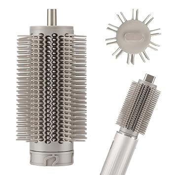 Round Brush Attachment for Shark Flexstyle, Upgraded Firm Bristles Reduce Frizz for Voluminous Bouncy Styles, Fits All HD400 Series Stone