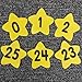 Really Good Stuff Number Carpet Mark-Its – Star-Shaped 5”x5” Yellow Carpet Spots – Numbers 0-25 – Assign Floor Seating, Play Games – Durable with No-Slide Back, Sticks to Most Carpets, Set of 26