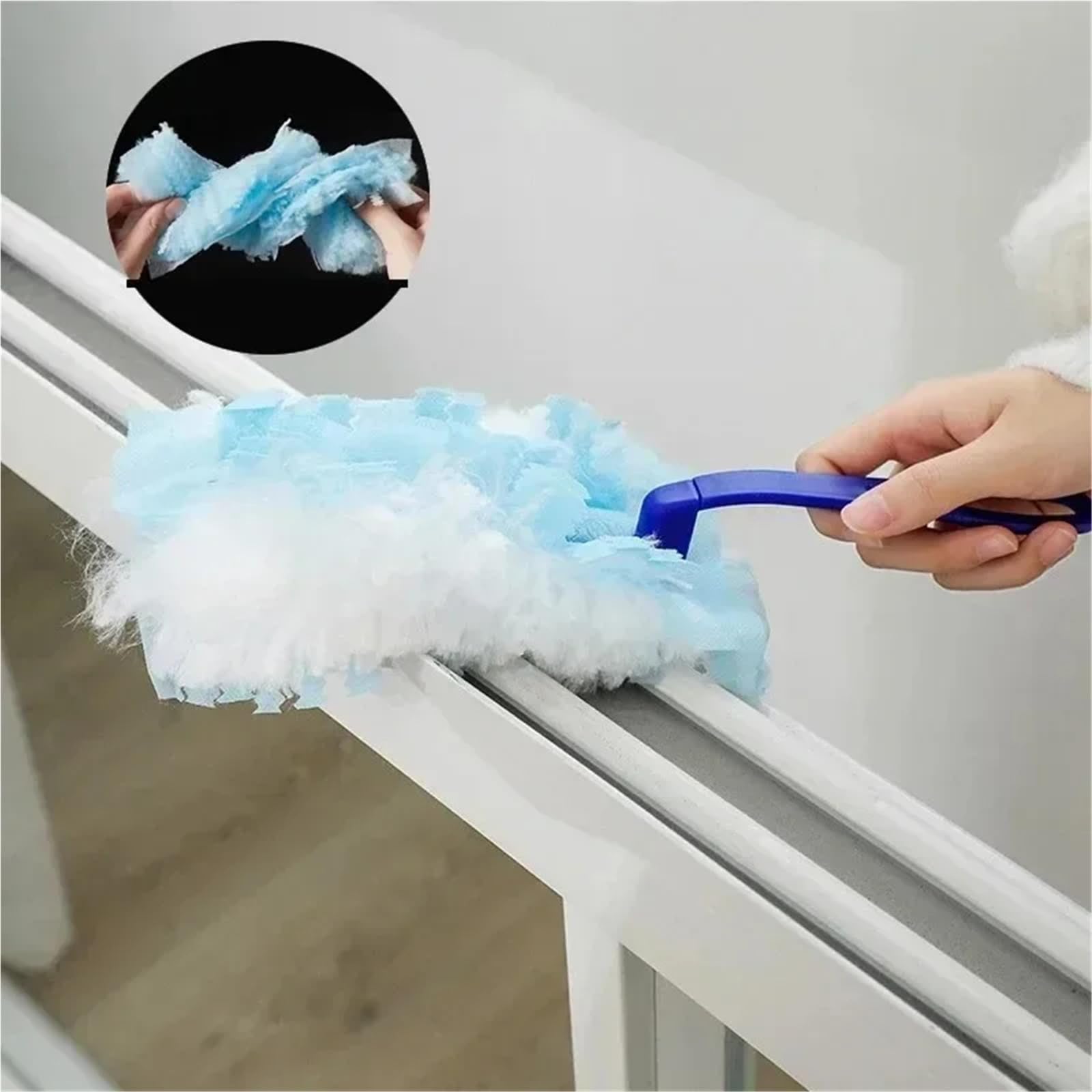 Plumero Atrapapolvo 30 Piezas De Recambios Plumero Desechables Compatibles con Duster Fácil Usar Azul(60PCS)