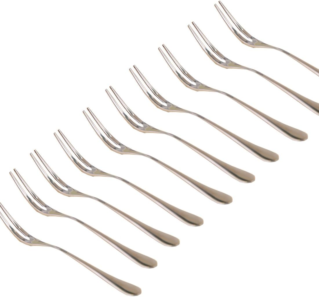 Elife Stainless Steel Cocktail Forks, Tasting Appetizer Forks, Cake Forks, Fruit Forks, 10-Piece (Pack of 20)