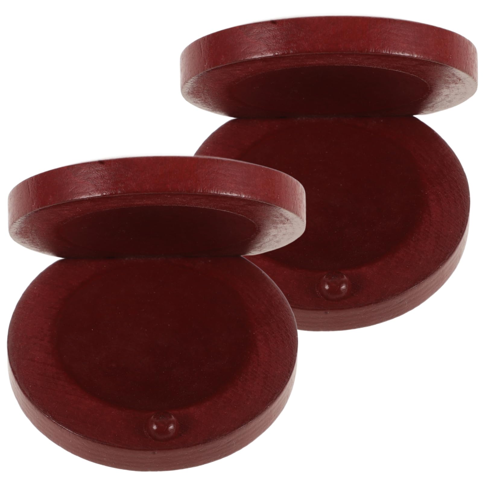 ERINGOGO 2pcs Large Wooden Castanet Round Dance Board Percussion Instrument Party Prop for Boys and Girls