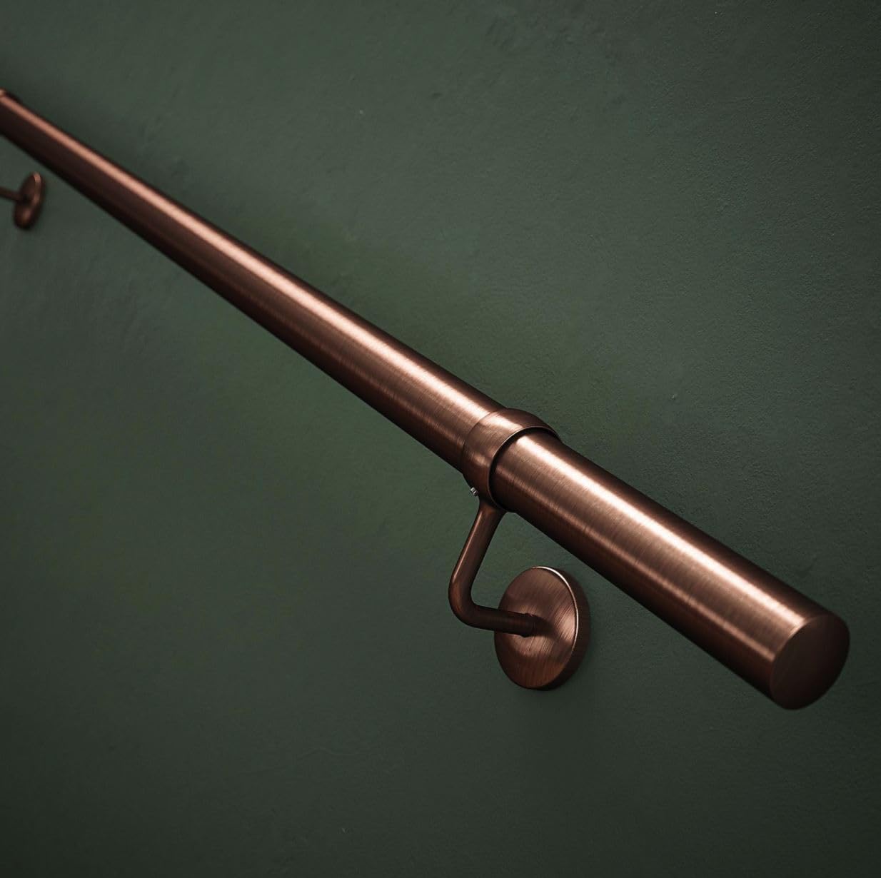 Forgeworks 2.4M Antique Copper Stair Hand Rail Kit - Steel Construction - Easy Assembly