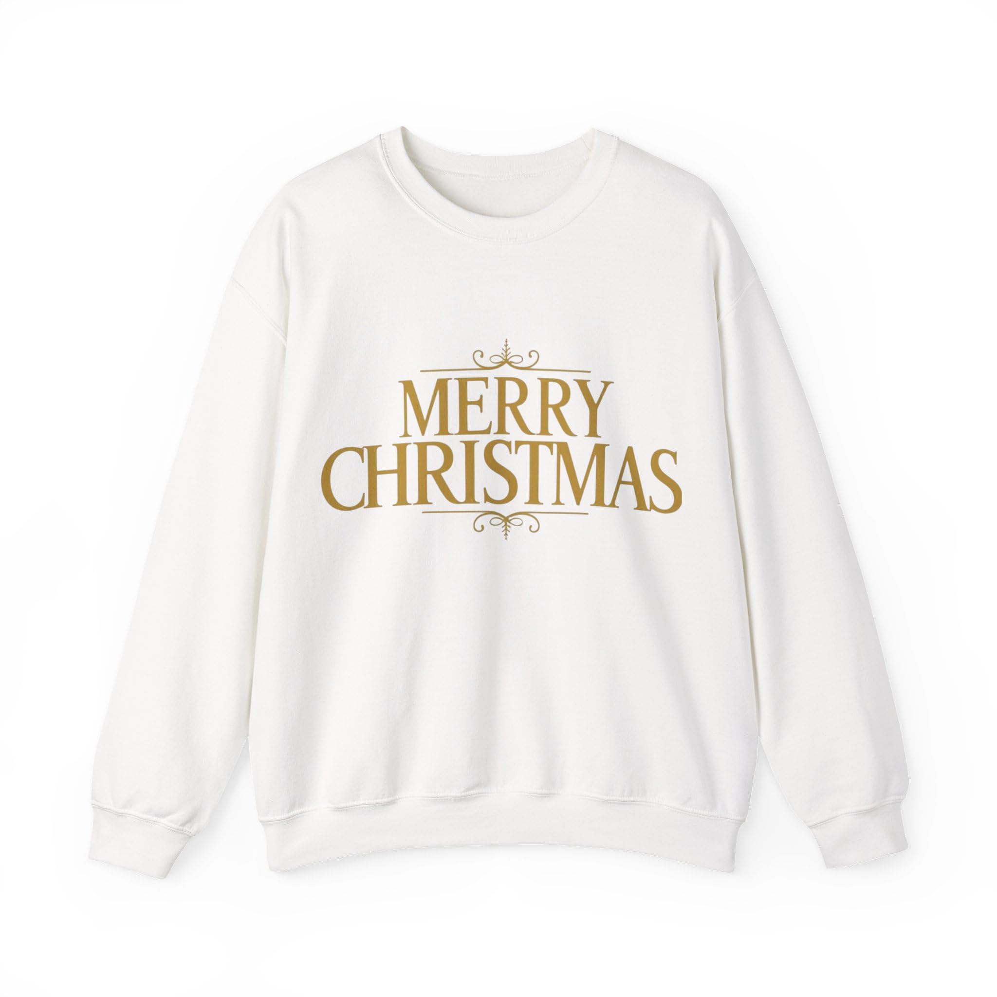 Pull de Noël doré 005 en maille haut de gamme aux reflets précieux