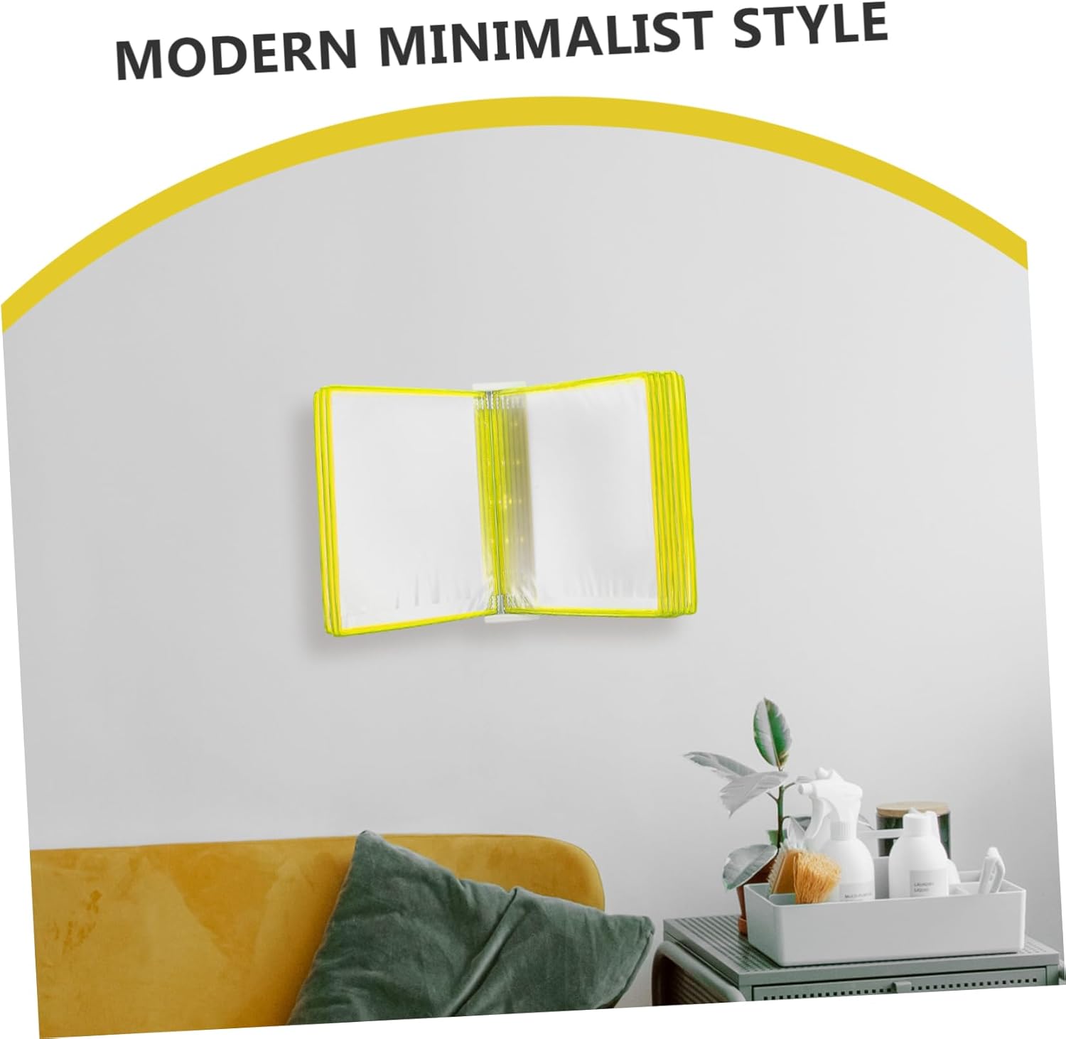 Luxshiny Wall Mount File Organizer Folder Holder Office Document Storage Rack Space-saving Desk Reference Organizer