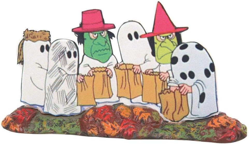 Department 56 Snow Village Halloween Trick or Treat Lane Peanuts House Lit Building and Accessories, 6.57 Inch, Multicolor