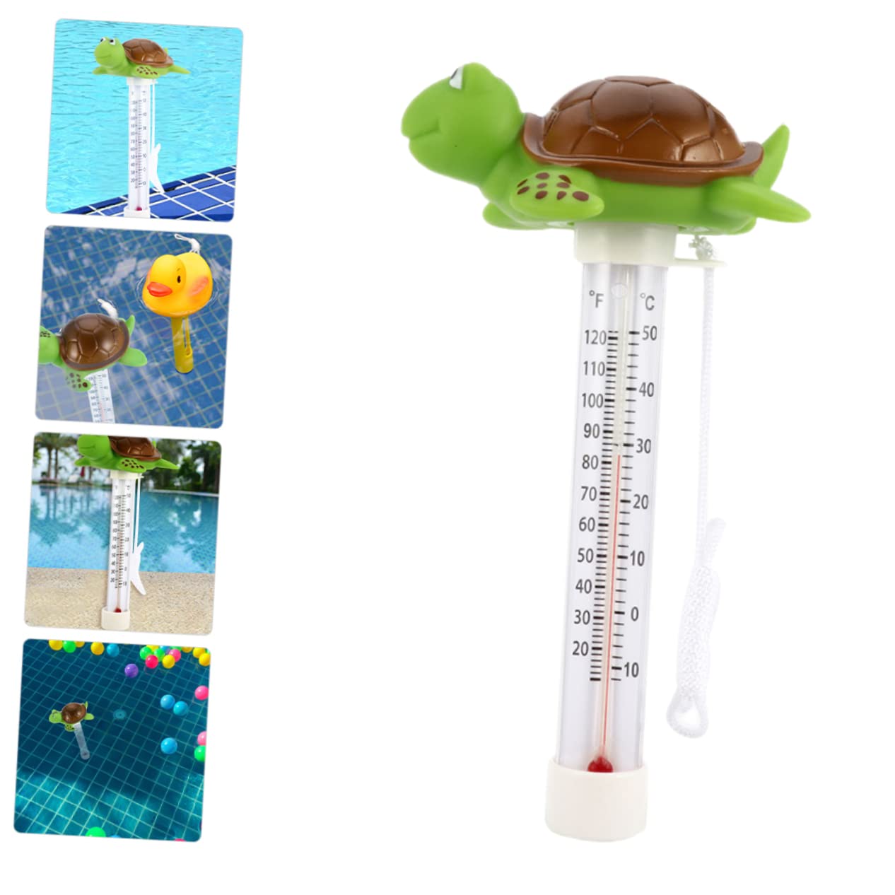 Toddmomy 5 Pezzi Termometro Galleggiante per Termometro per Piscina Facile con Display Celsius e Fahrenheit Design per Resistente e Galleggiante