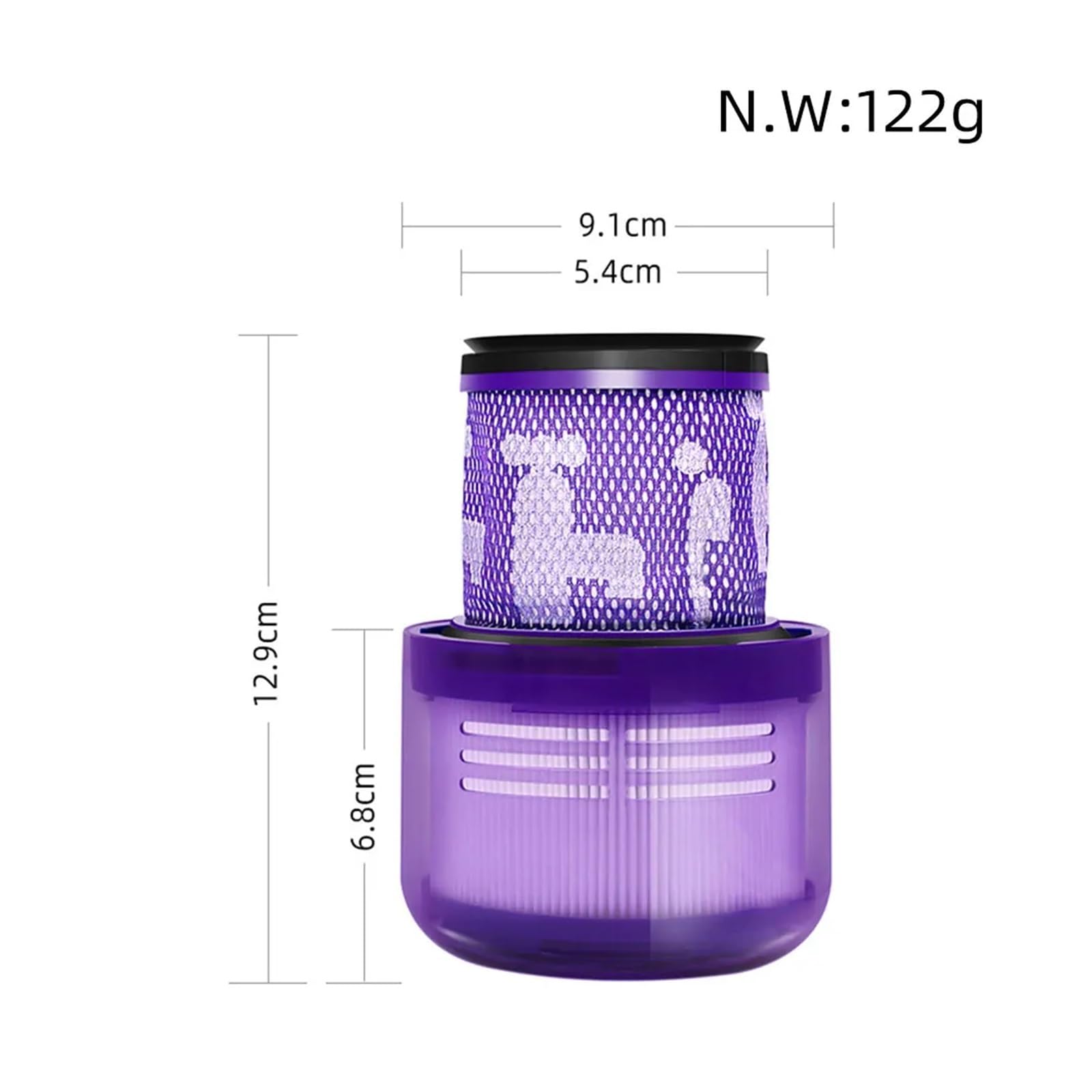 , Compatible con Dyson V11 Animal / V11 Torque Drive / V15 Detect Accessories, Compatible con Dyson, Repuestos de aspiradora con filtro ciclónico(8pcs)
