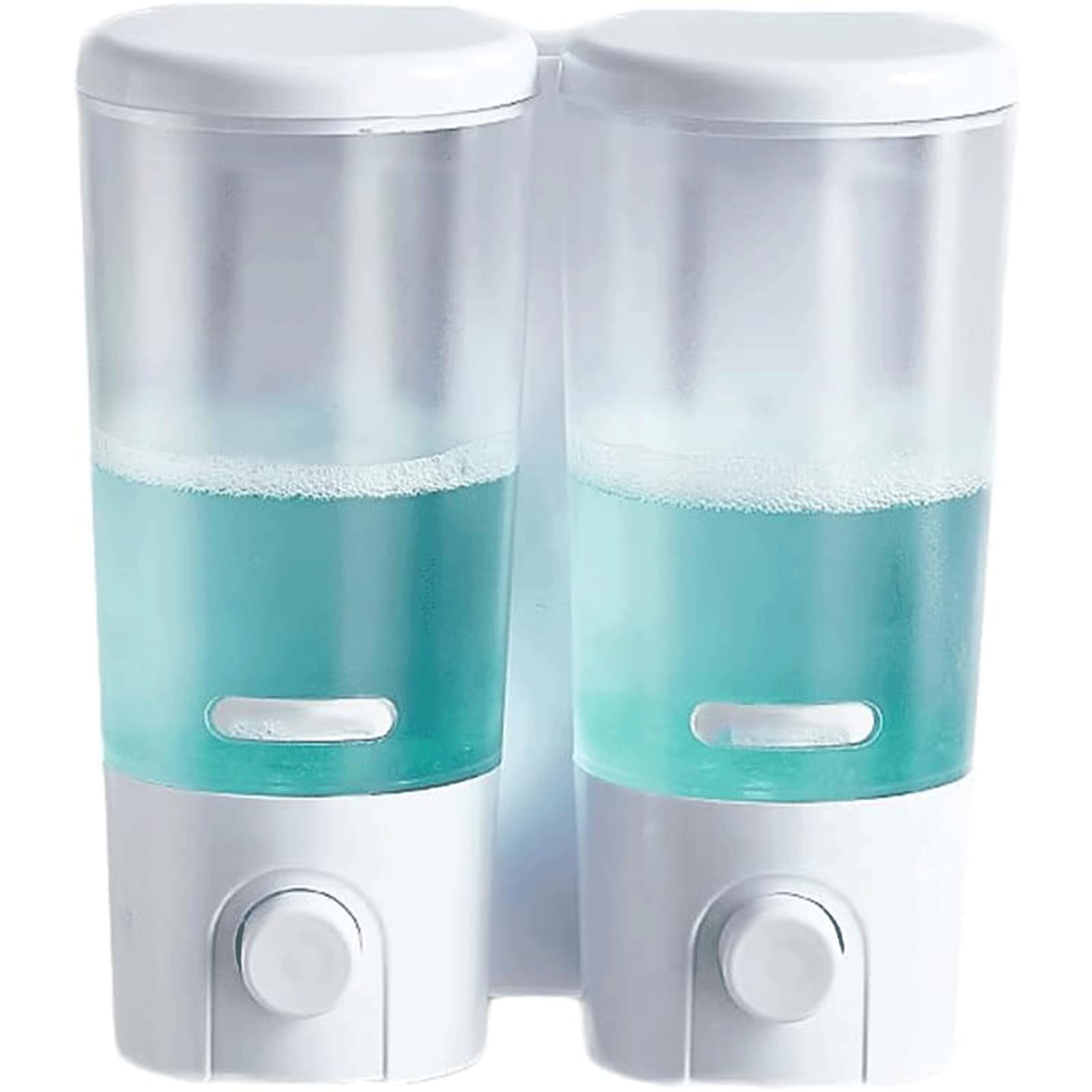 Dispenser di Sapone Liquido Trasparente per Montaggio a Parete Bianco Trasparente per Bagno Cucina Dispenser di Sapone Liquido Ricaricabile con Pompa