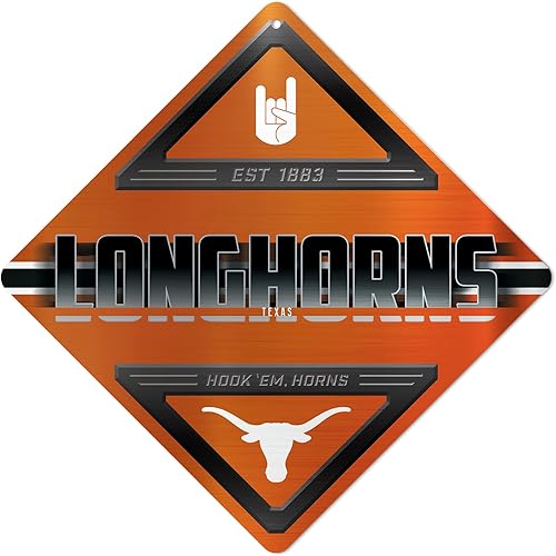 Miniatura 203 de Rico Industries NCAA - Letrero de metal estándar de 16.5 x 16.5 pulgadas, decoración del hogar, dormitorio, oficina, cueva de hombre