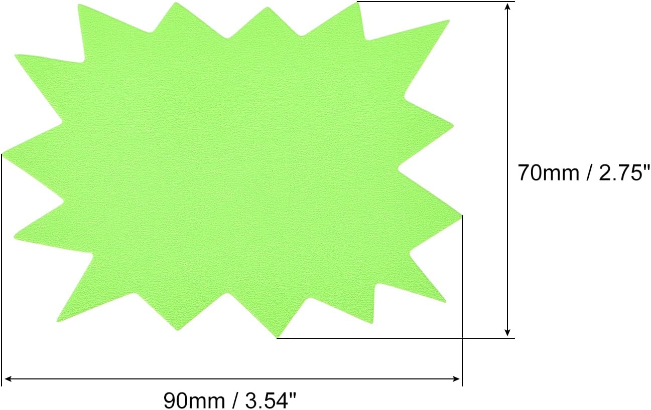 MECCANIXITY Pack of 120 Blank Star Burst Sale Signs Price Tags 90x70mm image 2