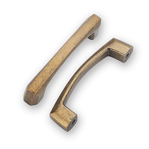 10 Pack 3 Inch(76mm) Kitchen Cabinet Handles Antique Brass Cabinet