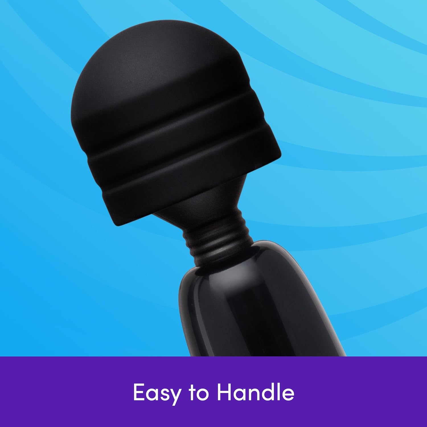 Lovehoney Powerful Electric Handheld Massager - Mains Powered Body Massage Tool with 12 Vibration Modes - Flexible Neck for Muscle Aches in Back, Neck, Shoulders, Legs – Black