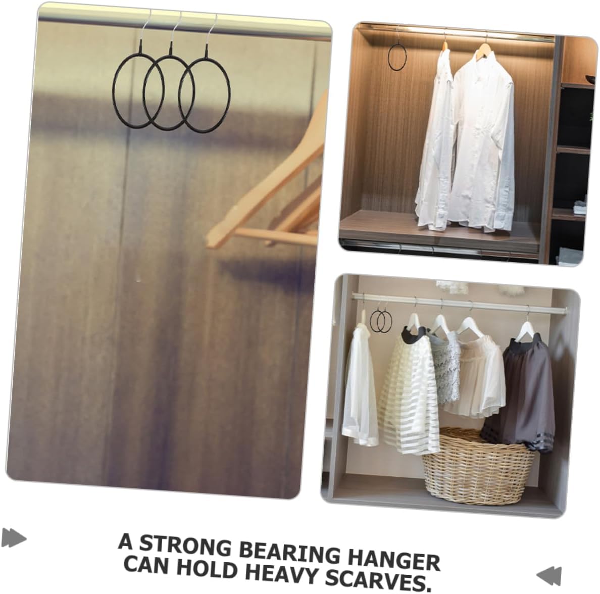 10pcs Scarf Organizer Hanger Versatile for Scarves Belts Ties Space-Saving Closet Lightweight Design for Neat Storage Display