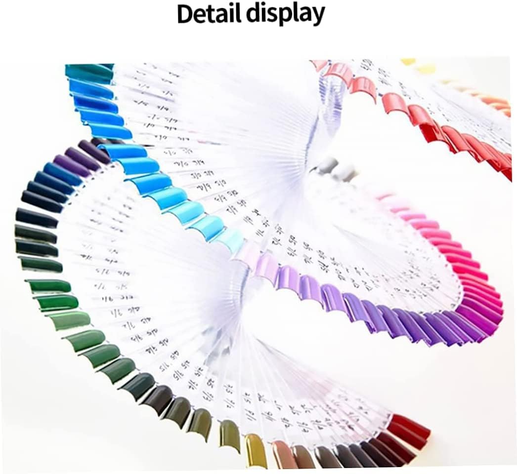 NAILWIND False Nail Practic Tips Nail Color Display, Nail Art Color Chart Display Stand Spiral False Nails Display Shelf Practice Tools For Solon Nails Polish Gel Show (Natural, 120 pcs) 1