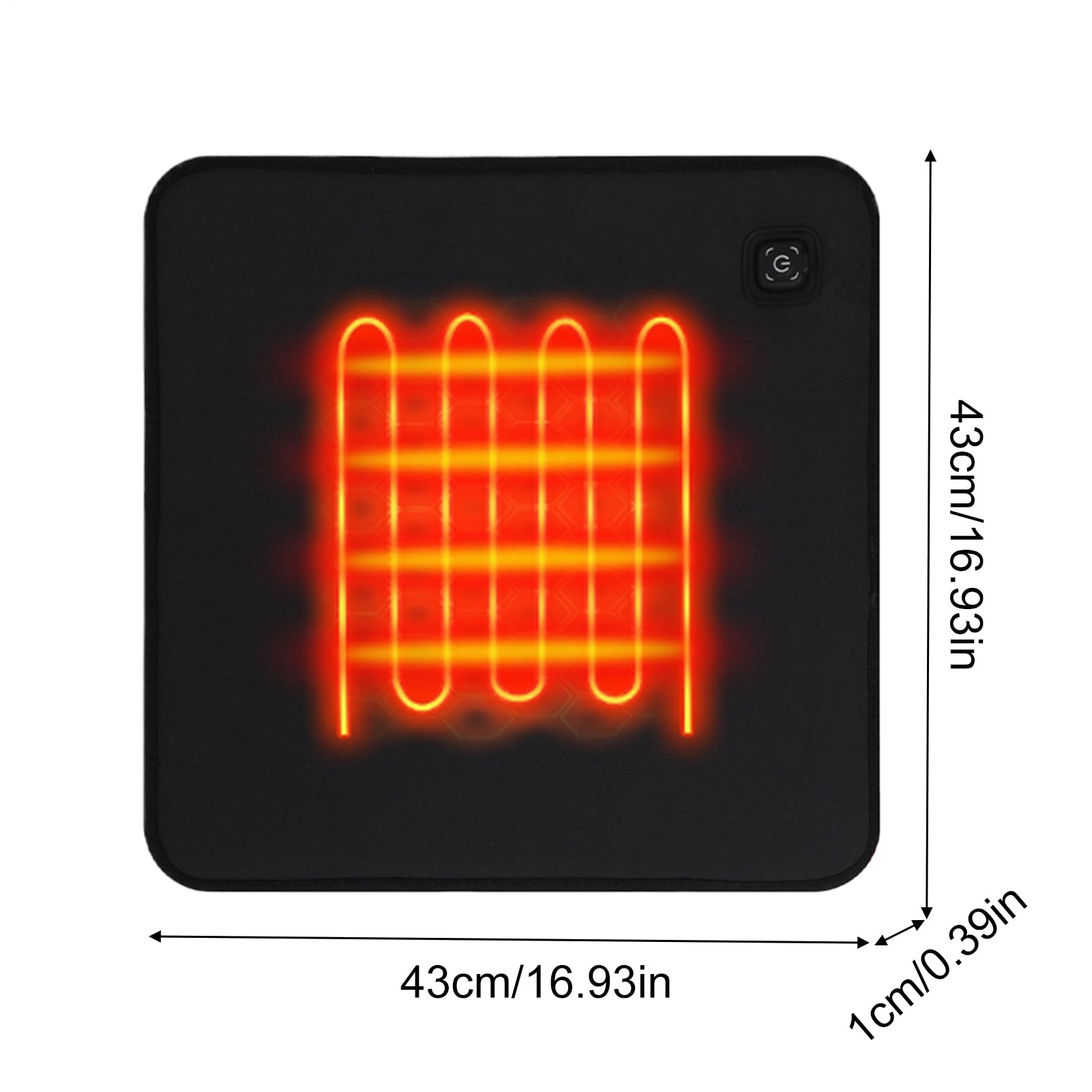 Coussin De Siège Chauffant Tapis de Chauffage 3 Niveaux à Recharge USB