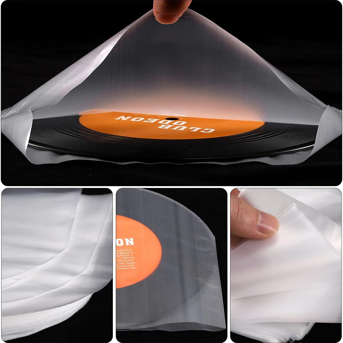 Pochette Vinyle 33 Tours Antistatique 50 Pièces Protection Disque Vinyle 12 Pouces