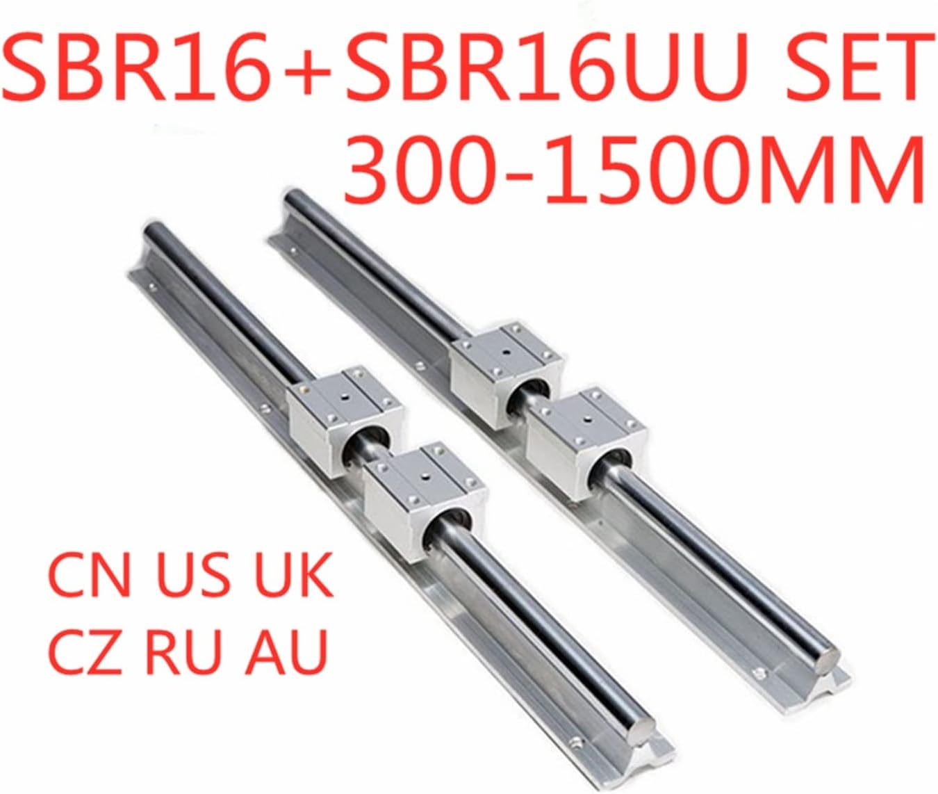 yaoqijie 2ピース SBR16. リニアレイルガイド300 400 500 600