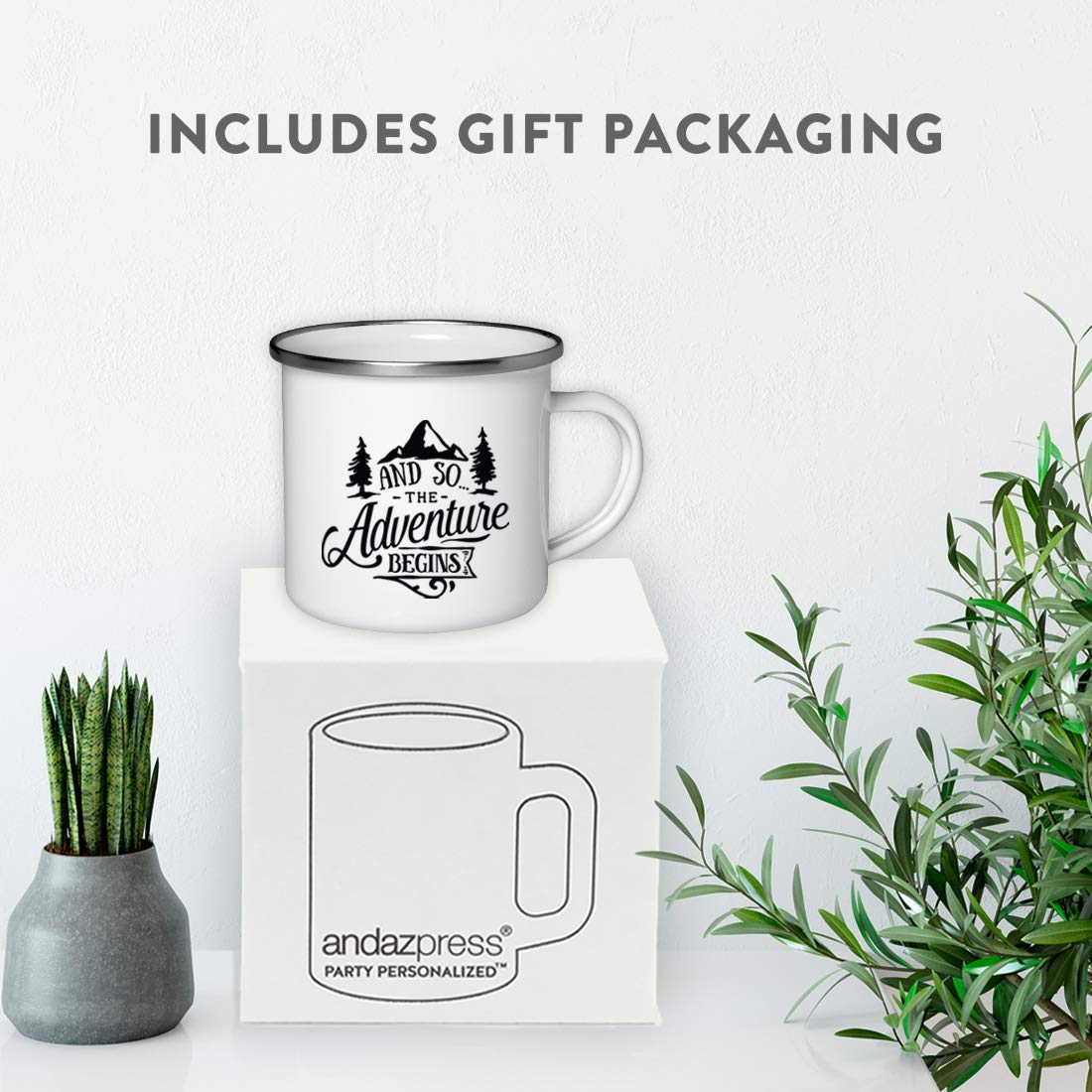 "RV There Yet?" Adventure Coffee Mug - 11oz Ceramic Mug With RV Camper Graphic, Gift Box Included