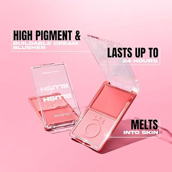 Collection Cosmetics Cream & Powder Blush Duo, Instant Pigment, Lightweight and Buildable, Seeing Double