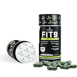 Sascha Fitness Fat Loss pills | Collagen support | Fluid Balance | FIT9 Ingredients: 7Keto + Uva Ursi, Gotu Kola, L-Theanine,Gingko Biloba,DIM,Green Tea | Weight Loss Supplements-Vegan-120 Natural Cap