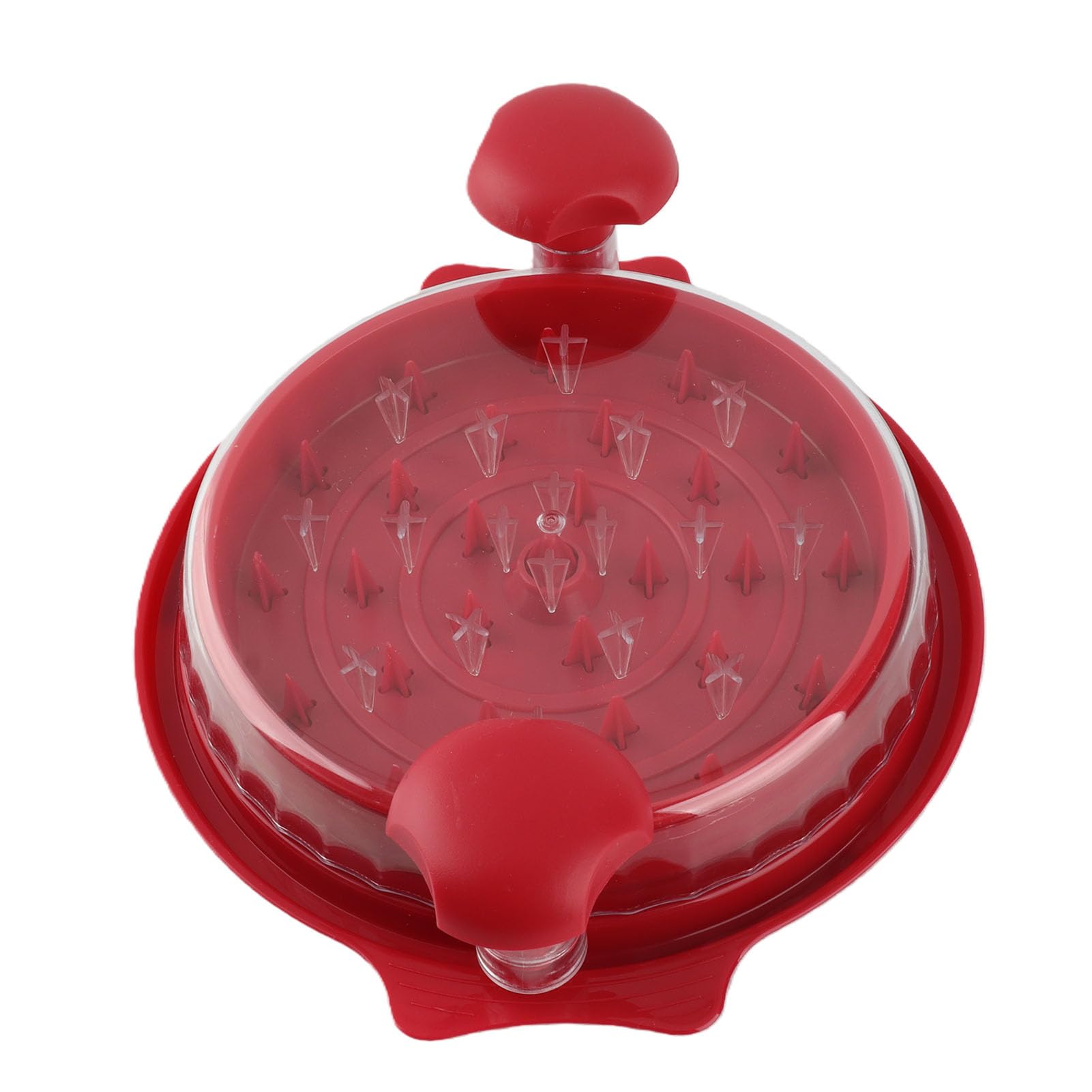 Torcer para Herramientas de Pollo, Carne Rallada Más Rápida, Ayudante de Cocina, Cubierta Transparente, Fácil de Usar (rojo)