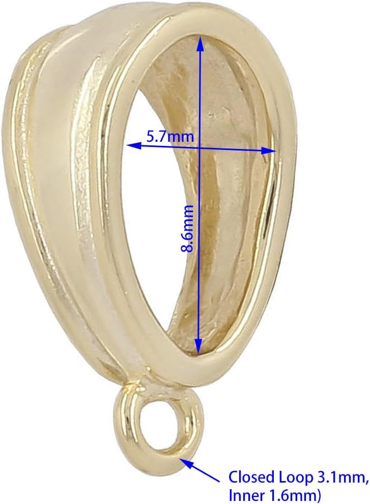 egemmall Sterling Silver Slider Pendant Clasp Bail Connector