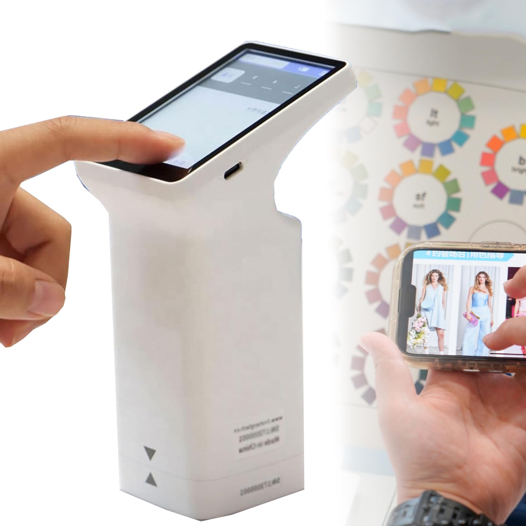 Portable Color Analyzer, Digital Precise Colorimeter, Handheld Colorimeter, True -Color Display Tester Kit Lab Colorimeter Color Difference Meter Tester