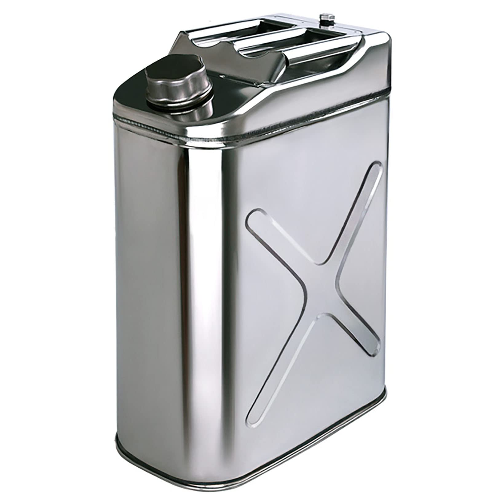 5L, 10L, 15L, 20L Litrów Srebrny Zapasowy kanister ze stali nierdzewnej 304 do samochodów Benzyna Diesel Puszki Zbiorniki paliwa Pojemnik na olej benzynowy (czerwony 20L)