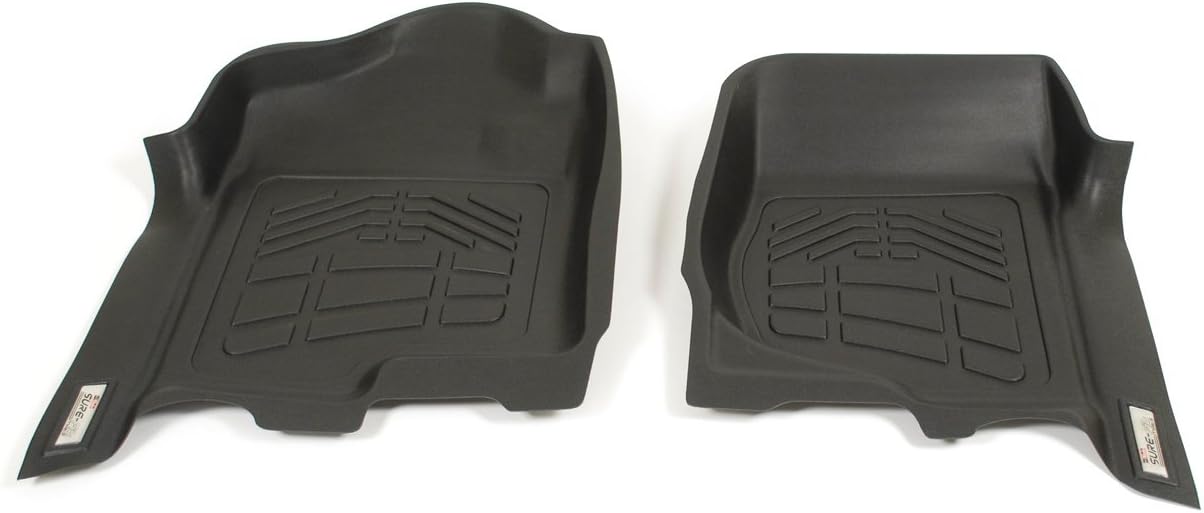 Westin 72-110001 Black Sure Fit Front Row Custom Fit Molded Floor Liners Mats fits 07-14 Silverado Sierra Tahoe Suburban Yukon XL Escalade ESV EXT 07-13 Avalanche 1 Pair