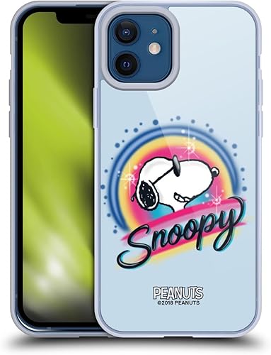 Vista 165 de Head Case Designs Funda de gel suave con licencia oficial de Peanuts I Love Pattern Snoopy Boardwalk Airbrush compatible con Apple iPhone 15