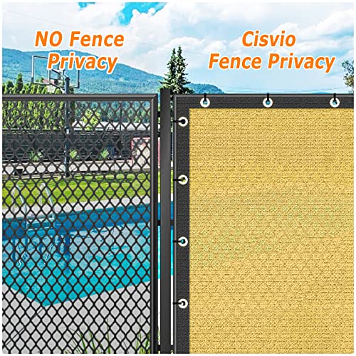 Cisvio 4Ft X25Ft Privacy Screen Fence 90% Blockage Heavy Duty Protective Covering Mesh Fencing For Outdoor Patio Lawn Garden Balcony Dark Green #TOP5