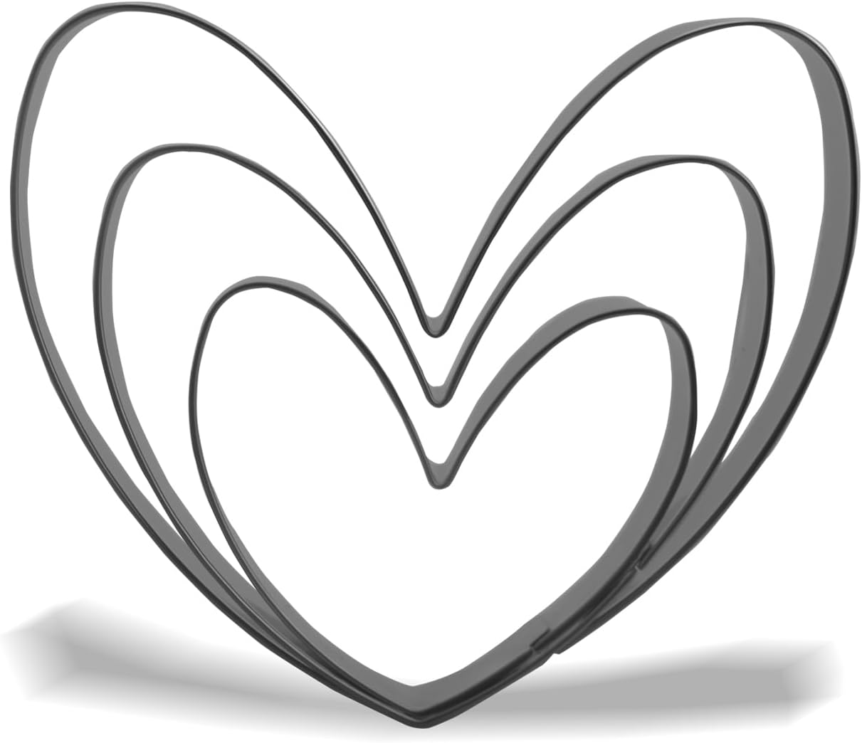 Keewah Heart Cookie Cutter Set - 5”,4”,3” - 3 Piece - Stainless Steel