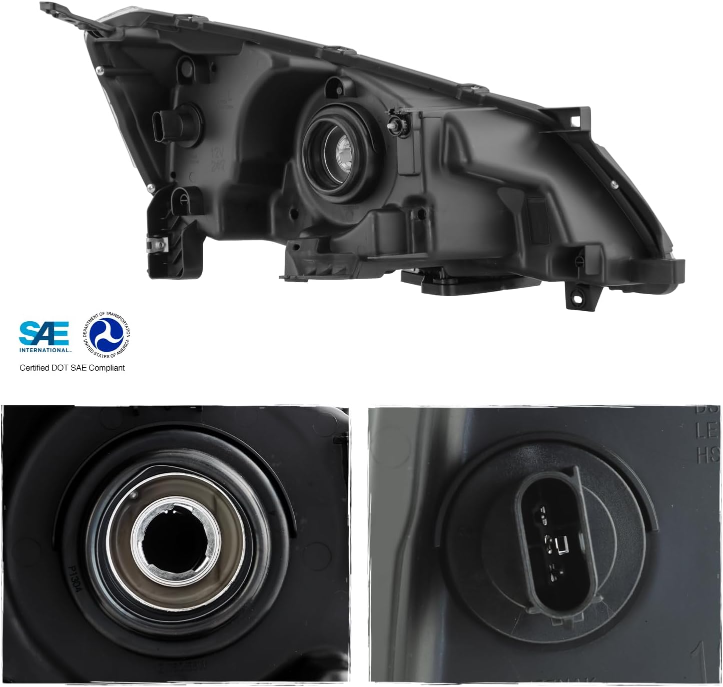 AKKON - Fits 2013-2021 Nissan NV200 Halogen Type Chrome Clear Headlights Pair Driver Left+Passenger Right Replacement