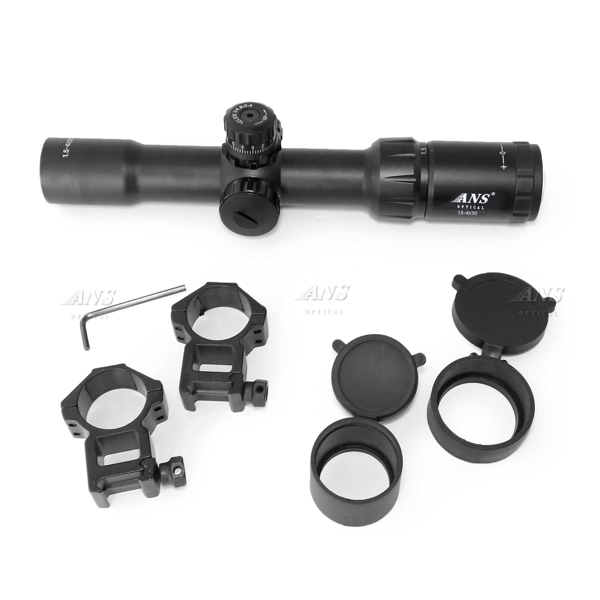 Amazon | ANS Optical 1.5-4×30 CQB ミルドットイルミネーテッド