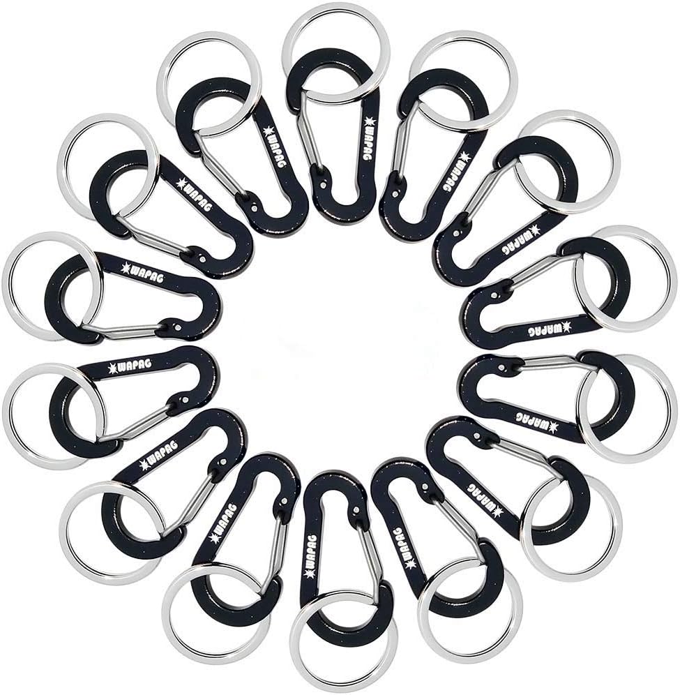 WAPAG Carabiner Clip, 2 inch Small Carabiner, Aluminum Mini Carabiner