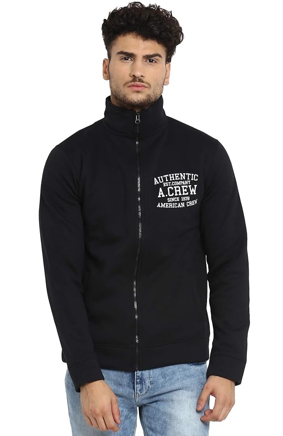 AMERICAN CREW Men's Full Sleeves Bomber Jacket Winter Wear