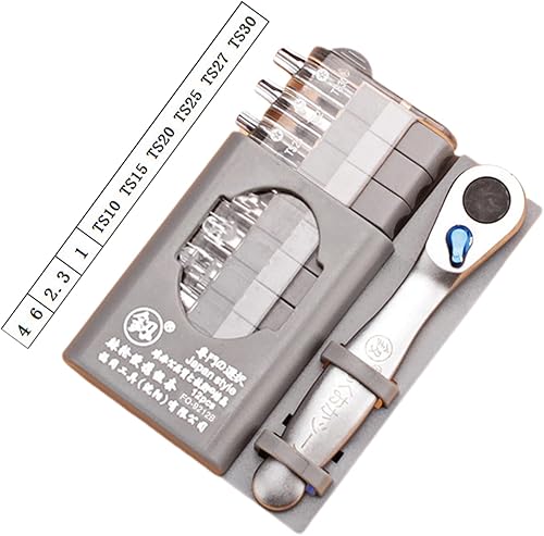 Miniatura 8 de Mini llave de trinquete Destornillador Bit Set multifuncional Destornillador ranurado en forma especial Herramientas de mano para el hogar