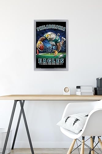 Miniatura 45 de Trends International NFL Philadelphia Eagles - Póster de pared de End Zone 17, 22.375 x 34 pulgadas, versión enmarcada plateada Versión con marco
