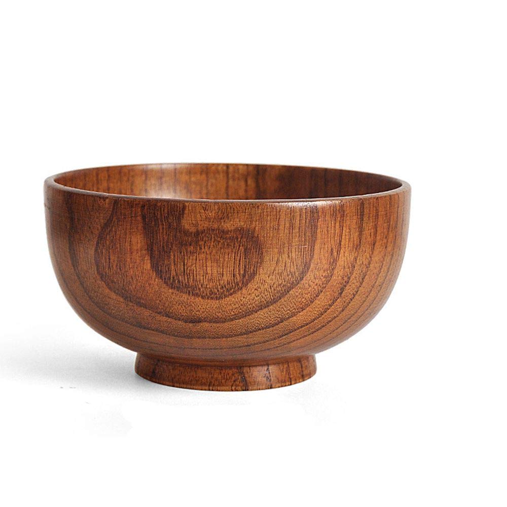 NC Handgefertigte Holzschalen mit Füßen Servierte Schüssel Runde Servierschale Ideal für Obst, Essen, Salate und Servierschüssel Jujube Holzschalen 100% Naturholz