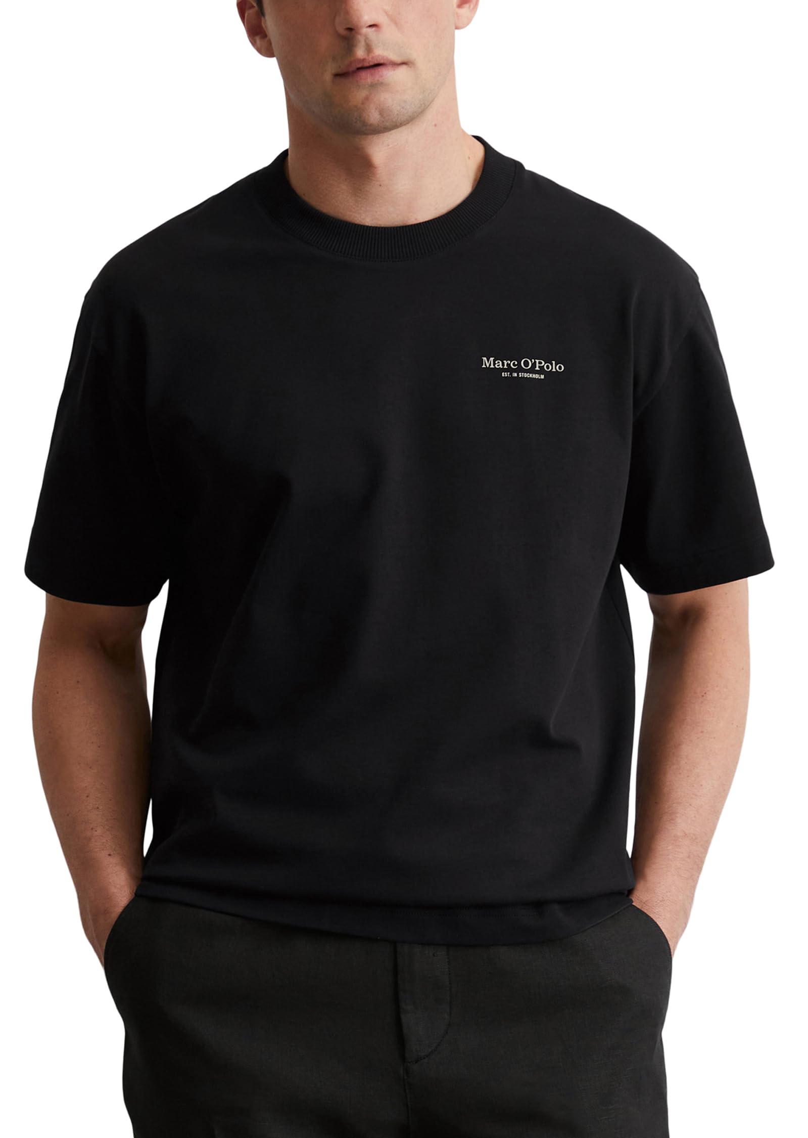 Marc O'Polo Herren T-Shirt mit Statement-Print Relaxed Fit